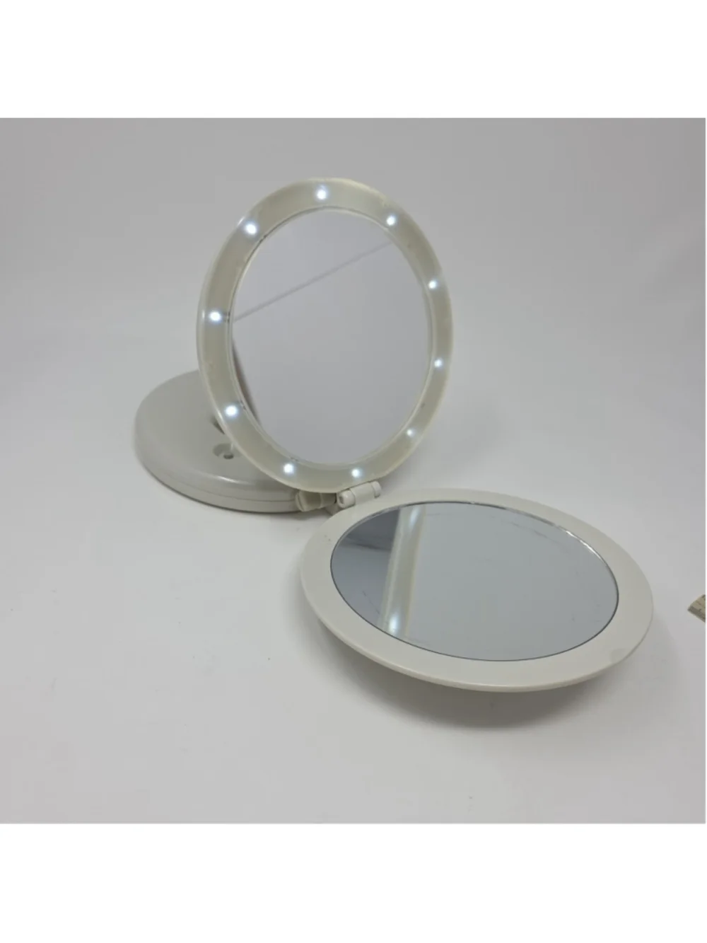 MARY KAY Vtg Lighted LED Double Folding Magnified Vanity Travel Makeup Mirror